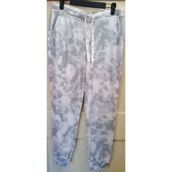 2Liv Pants - 2Liv Women's Gray White Tie Dye Jogger Sweatpants Size Medium Lounge Pants